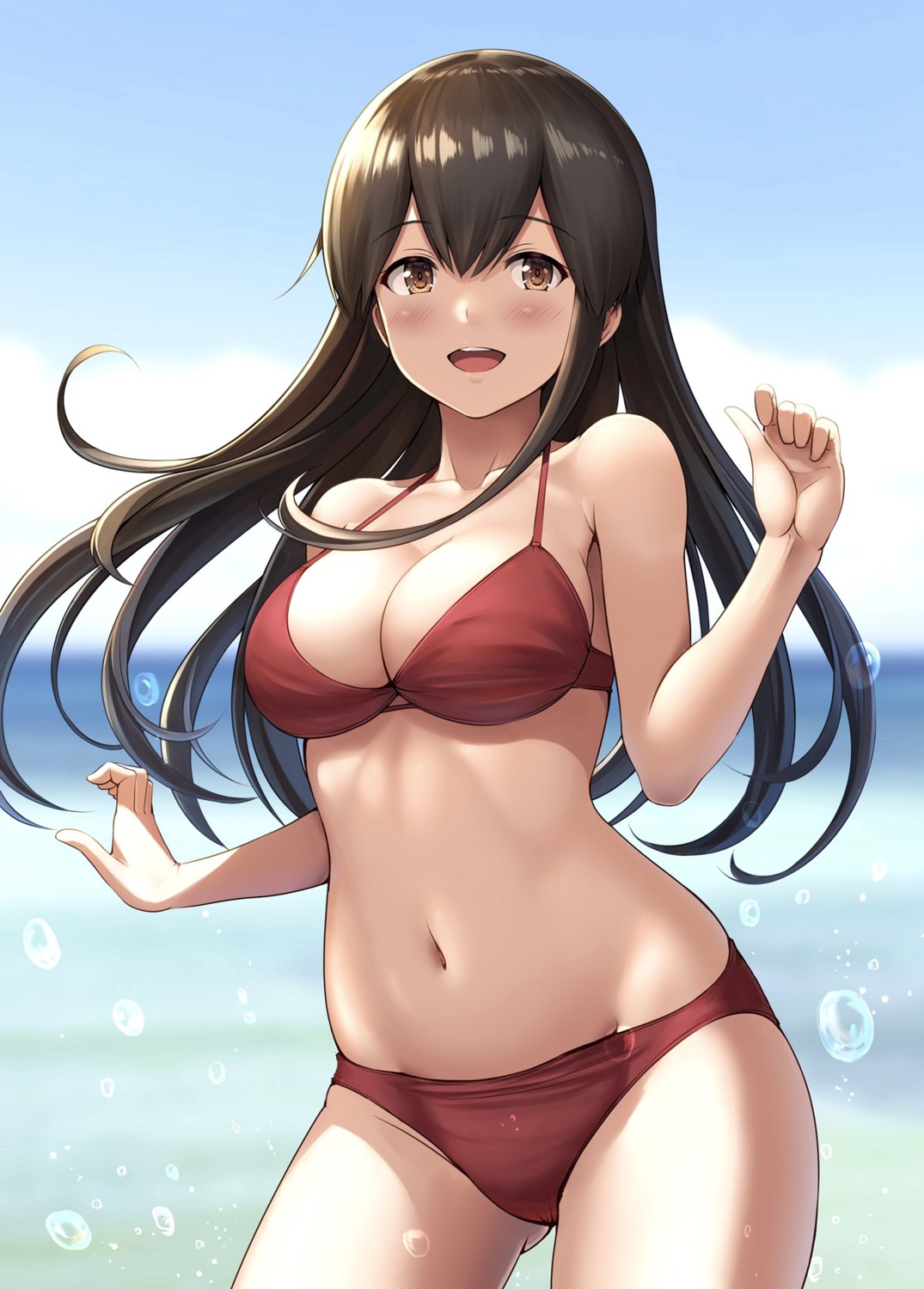 Ichikawa Feesu Kantai Collection Akagi Kancolle Bikini Cleavage